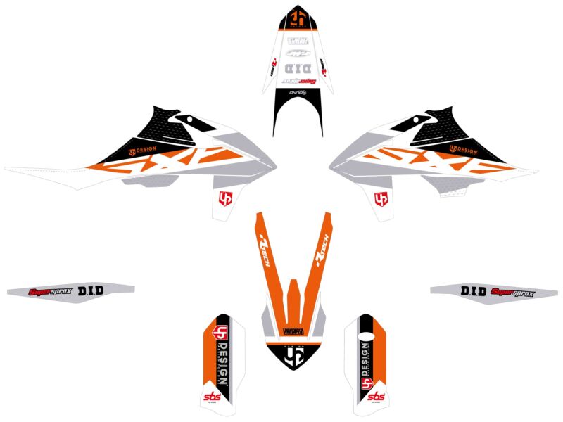 Kit déco KTM SX SX-F 125 à 450 (2019-2023) – Orange ROUND – UP