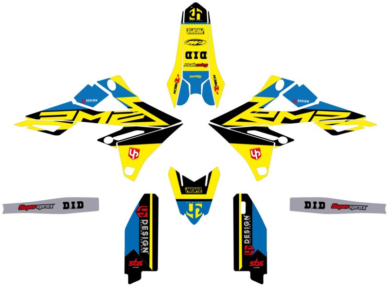 Kit déco motocross Suzuki RM-Z 450 (2018-2023) – Jaune – UP