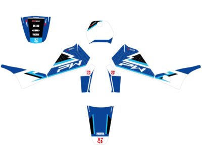 Kit Déco ROUND YAMAHA PW 80 (1983-2012) Bleu - UP