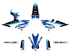 Kit déco motocross Yamaha WR250F 2003-2004 – UP ROUND Bleu