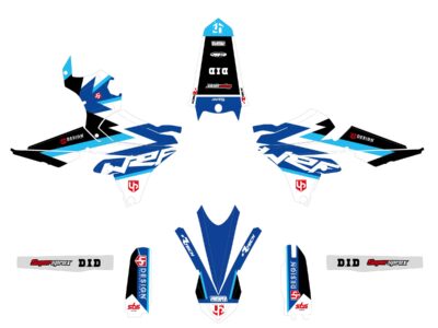 Kit Déco ROUND YAMAHA WR 250 F (2015-2019) Bleu - UP