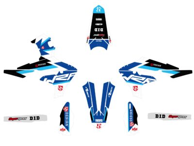 Kit Déco ROUND YAMAHA WR 250 F (2020-2022) Bleu - UP