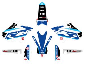 Kit déco Yamaha YZ125 YZ250 2006-2008 – Vinyle Bleu UP