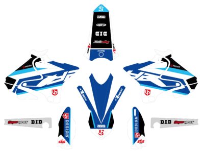 Kit Déco ROUND YAMAHA YZ (2006-2008) Bleu - UP