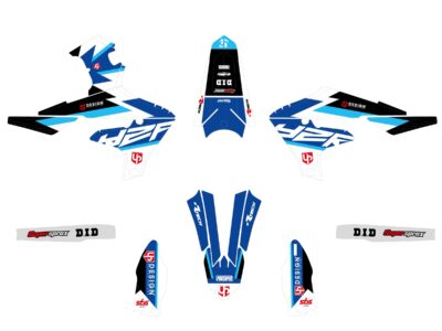 Kit Déco ROUND YAMAHA YZ 250 F (2019-2022) Bleu - UP