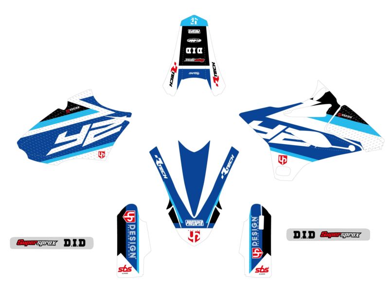 Kit déco pour Yamaha YZ85 LW (2019-2021) – UP ROUND Bleu