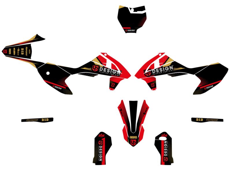 Kit Déco SPIKE GASGAS MC 50 (2021-2022) Noir-Rouge - UP