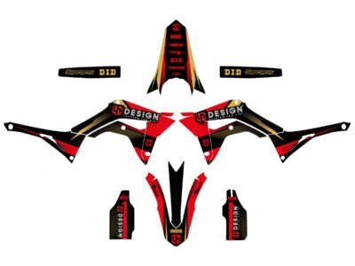 Kit Déco SPIKE HONDA CRF 250 R (2018) Noir-Rouge - UP