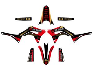 Kit déco motocross Honda CRF450 R 2019 2020 – UP SPIKE noir rouge