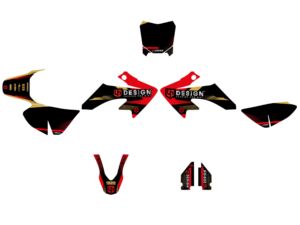 Kit Déco SPIKE HONDA CRF 50 (2007-2012) Noir-Rouge - UP