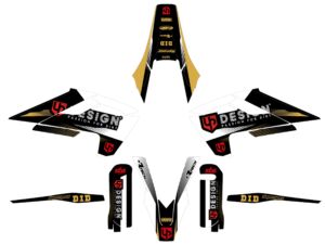 Kit déco moto HUSQVARNA TC 2008-2013 – UP Design SPIKE Noir et Blanc