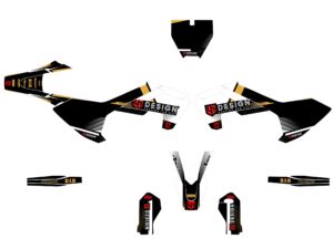 Kit déco motocross HUSQVARNA TC 65 (2019-2022) – SPIKE Noir Blanc – UP