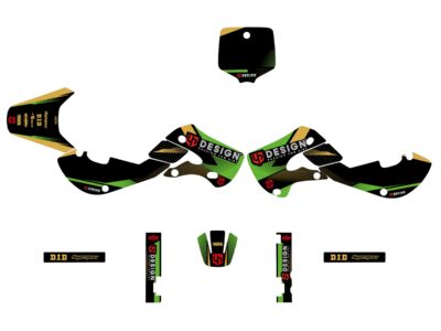 Kit Déco SPIKE KAWASAKI KX 65 (2000-2022) Noir-Vert - UP