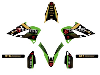 Kit Déco SPIKE KAWASAKI KX 85 (2022-2022) Noir-Vert - UP