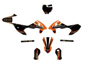 Kit déco pour KTM SX 50 (2016-2018) – UP – SPIKE Noir-Orange