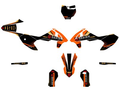 Kit Déco SPIKE KTM SX 50 (2020-2022) Noir-Orange - UP