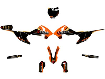 Kit Déco SPIKE KTM SX 65 (1997-2001) Noir-Orange - UP