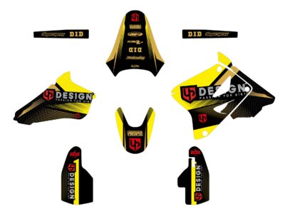 Kit Déco SPIKE SUZUKI RM 85 (2002-2022) Noir-Jaune - UP