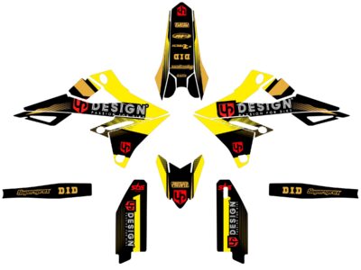 Kit Déco SPIKE SUZUKI RMZ 450 (2018-2022) Noir-Jaune - UP