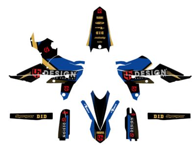 Kit Déco SPIKE YAMAHA WR 450 F (2012-2015) Noir-Bleu - UP