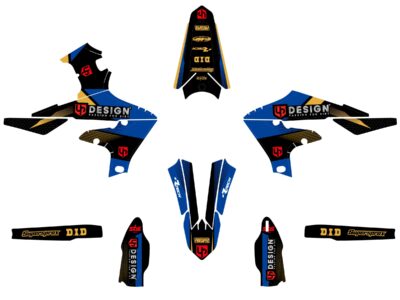 Kit Déco SPIKE YAMAHA YZ 250 F (2019-2022) Noir-Bleu - UP