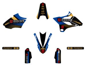 Kit déco pour Yamaha YZ 65 / YZ85 (2018 à 2023) – UP SPIKE Noir-Bleu