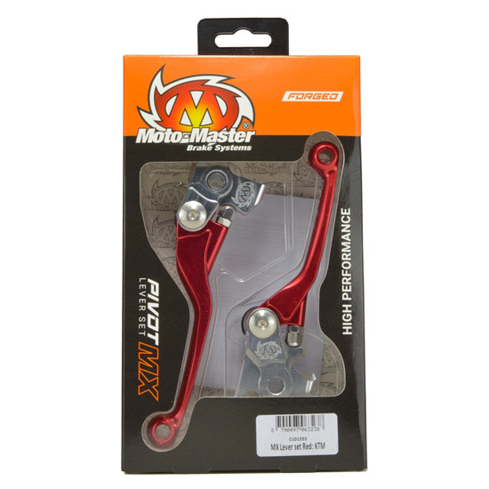Levier forgé Honda rouge – Moto-Master – Compatible modèles Honda – Ergonomique et résistant