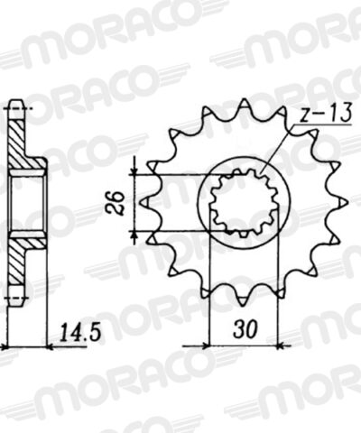 Pignon sortie de boite - Pas 530 - 18 dents - Acier - PA80118 Honda CBX1000 - Supersprox