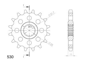Pignon sortie de boîte Yamaha FZ6 Fazer 2004–2011, FZ750, YZF600 R6 – Supersprox PB60216