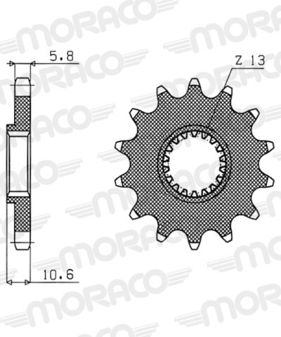 Pignon sortie de boite - Pas 520 - 12 dents - Acier - PE30312 Kawasaki KEF300 Lakota A2 - Supersprox