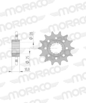 Pignon sortie boîte Aprilia RSV4 / RSV1000 / Tuono 1999–2023 – Supersprox PP60116 – Acier 16 dents Pas 520