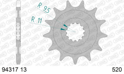 Pignon de sortie de boîte 94317-13 - Supersprox