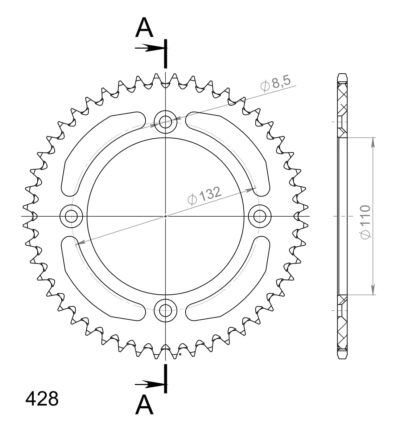 Couronne. Alu RAL-898:48-blk - Supersprox