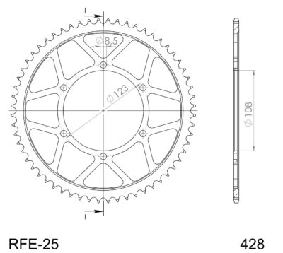 Couronne acier 60 dents Aprilia RS4 125 - Supersprox (CK20460)