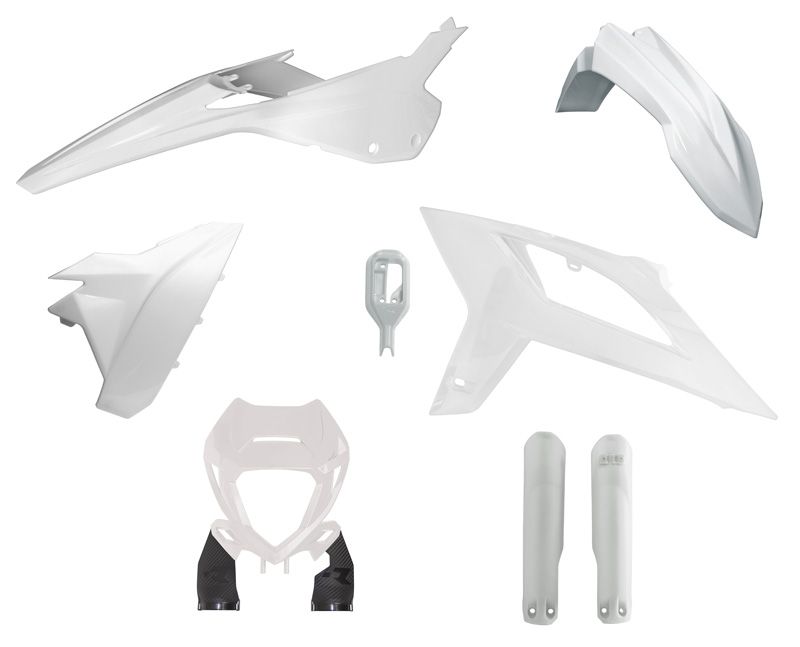 Kit plastique carénage blanc Beta 300RR Enduro 2T 6 pièces - R'TECH