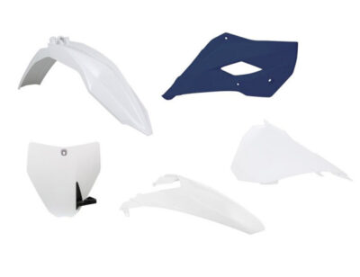 Kit plastique Husqvarna TC 85 14/17 5 p blanc bleu - R'Tech