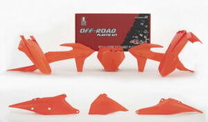 Kit plastique KTM SX/SMR (2019-2022) – Orange fluo – R’Tech – 6 pièces