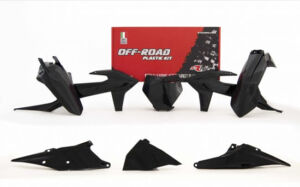 Kit plastique KTM SMR450 SX125 SX150 SX250 SX-F 2019-2022 – 6 pièces Noir – R’Tech