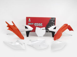 Kit plastique KTM SX125 SX150 SX250 SX-F 250 350 450 (2016-2018) – R’Tech – Orange/Blanc/Noir