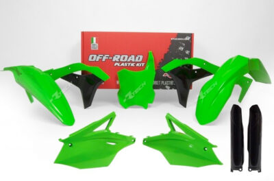 Kit plastique Kawasaki vert fluo RKITKXFVF0519 - R'Tech