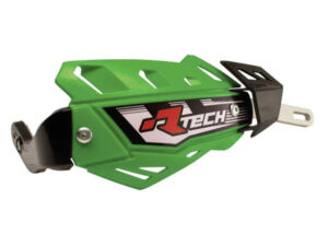 Protège-mains motocross KXF – R’Tech RKITPMFMVE00 – Vert, polypropylène robuste