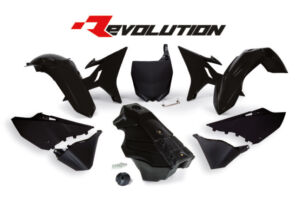 Kit plastique Yamaha YZ125 YZ250 2002-2021 R’Tech noir RKITYZ0NR0016