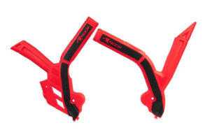Protège cadre moto Beta RR Enduro 125 à 480 (2020-2023) – Bi-matière Rouge/Noir – R’Tech