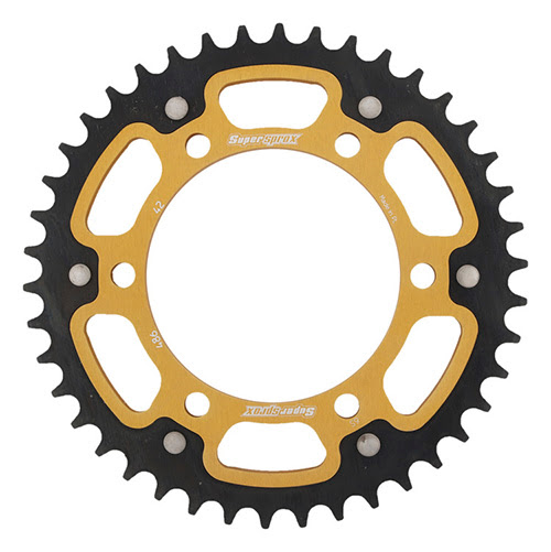 Couronne 520 42 dents Supersprox CC812SG42 – Or – Compatible modèles sélectionnés