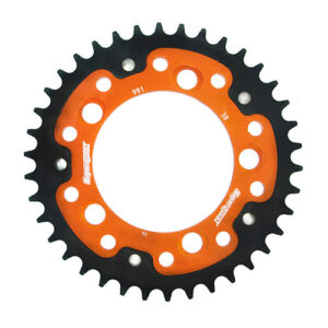 Couronne Supersprox KTM Super Duke 990 / 990 R 2004–2013 – SPX STEALTH 38 dents ORANGE