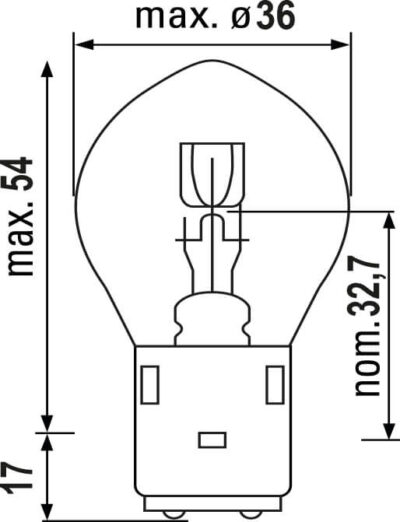 Ampoule S2 - Standard 12 V -  35/35 W - BA20d (12728C1) - Philips