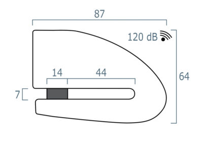 Bloque disque Alarme XX14 Bluetooth SRA - Xena