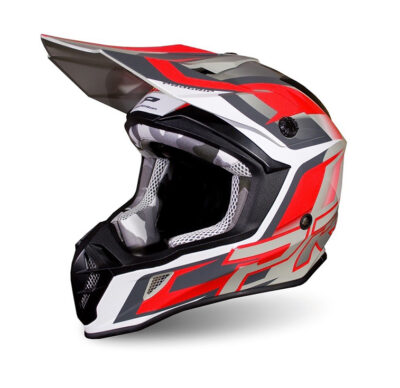 CASQUE 3180 GRIS/ ROUGE - Progrip