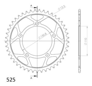 Couronne acier 45 dents BMW S1000 R/RR/XR 2012-2020 – Supersprox CI70045