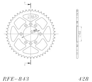 Couronne acier Pas 428 – 48 dents – Supersprox CC20448